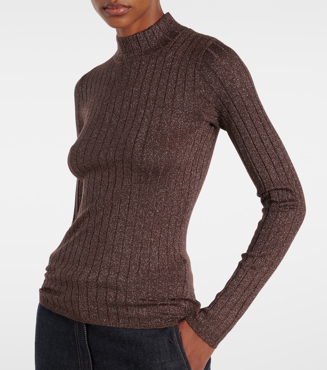 Ribbed-knit cashmere and silk-blend top | Brunello Cucinelli