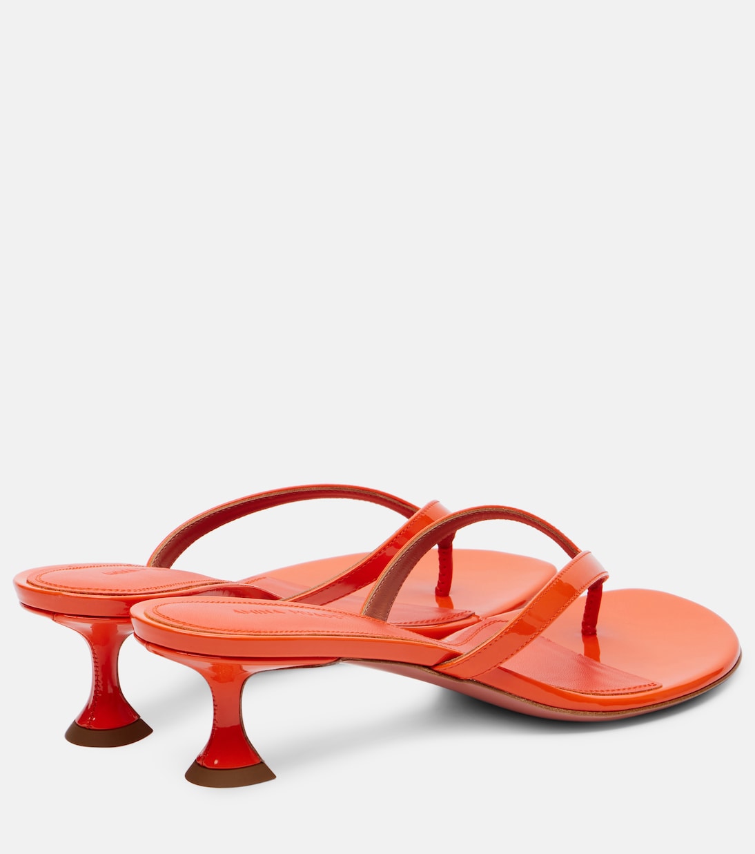 Sandali infradito Juliette 45 in vernice | Amina Muaddi