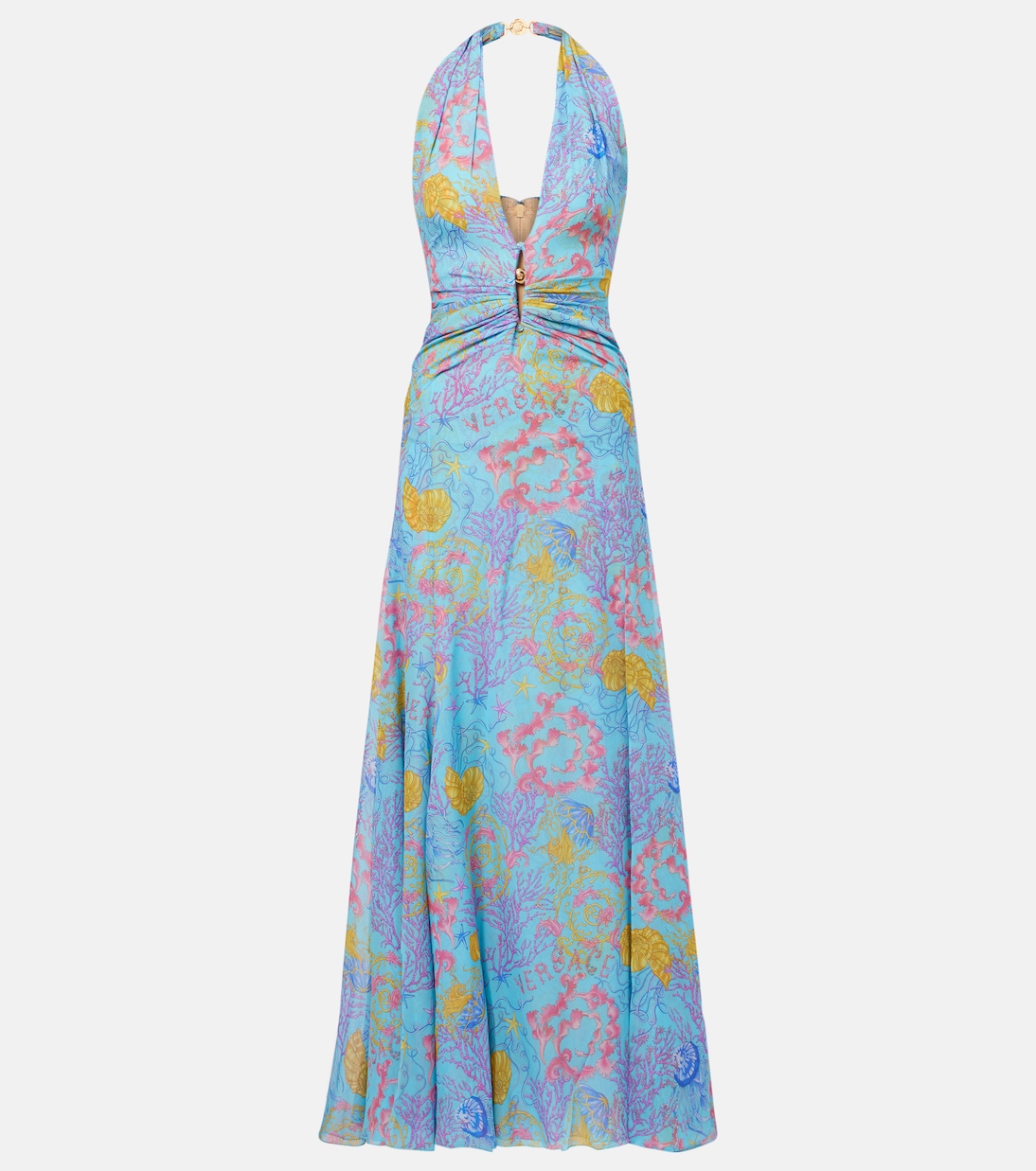 Robe longue imprimée | Versace
