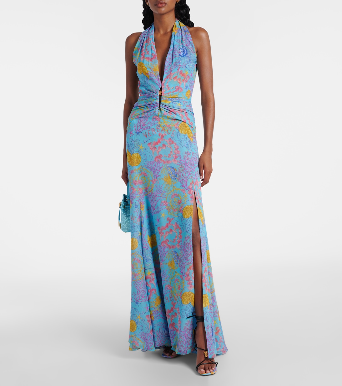 Robe longue imprimée | Versace