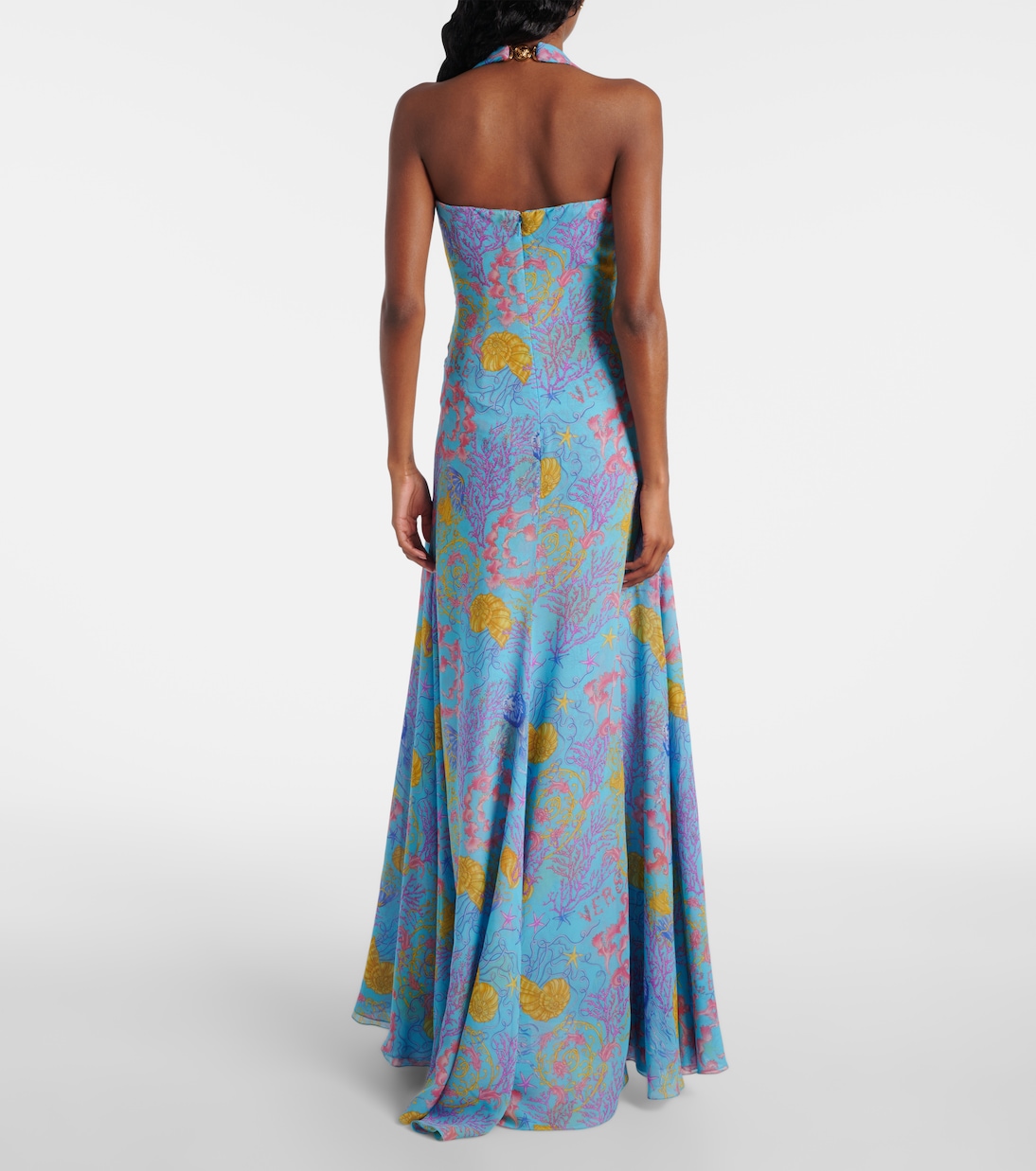 Robe longue imprimée | Versace