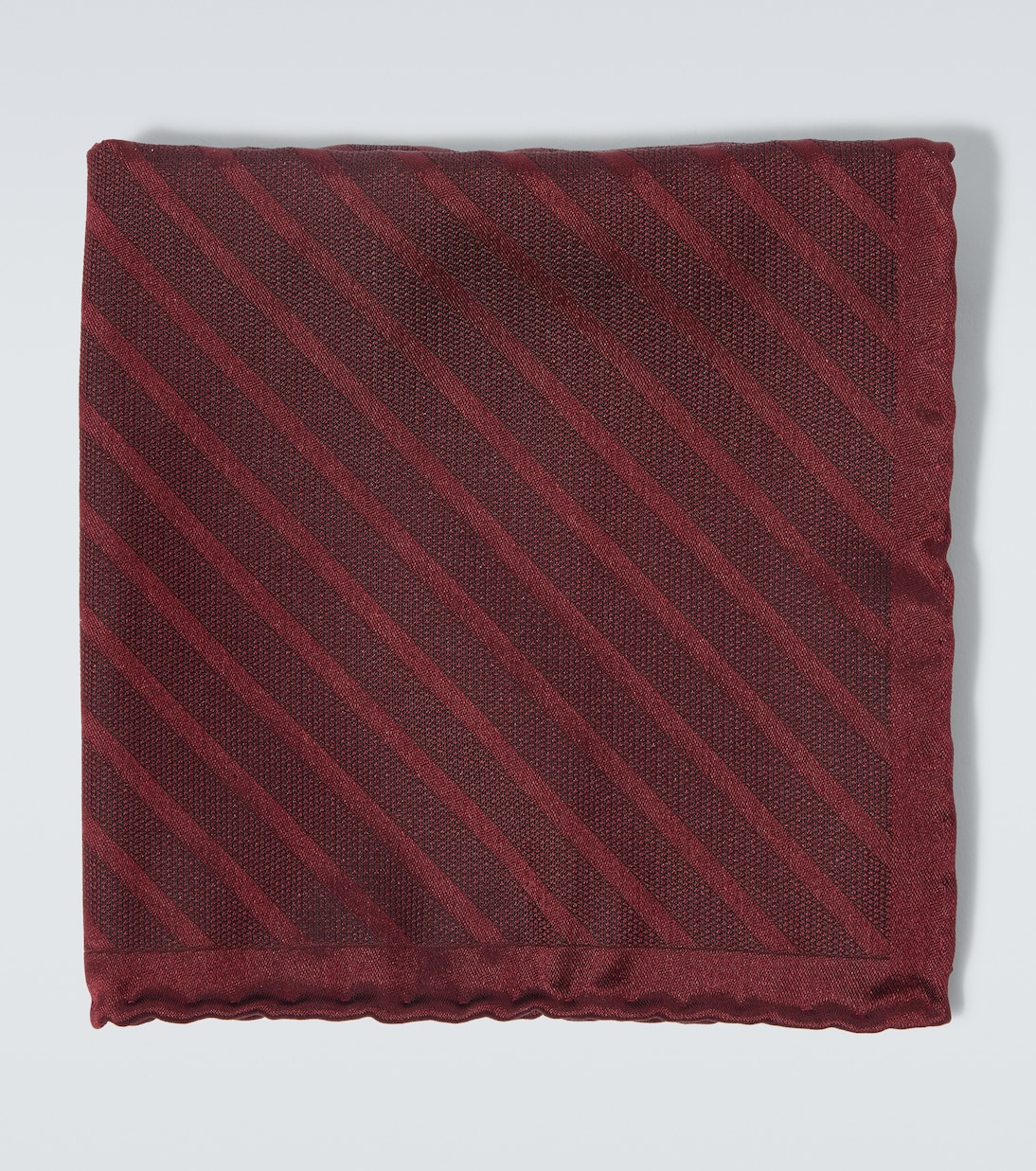 Striped silk pocket square | Brunello Cucinelli