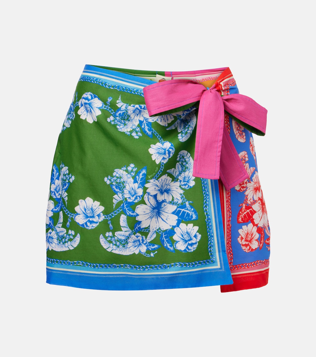 Gonna a portafoglio Mixed Scarves Floral Elegance in cotone | Farm Rio
