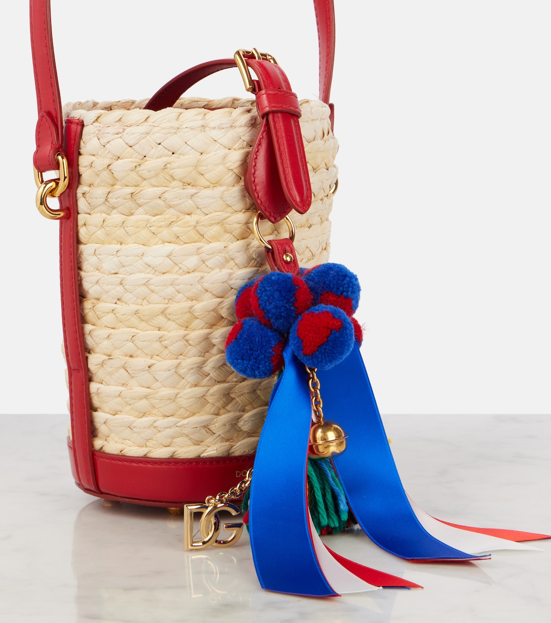 Carla Medium raffia bucket bag | Dolce&Gabbana