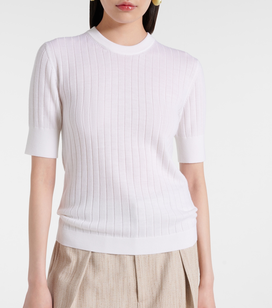 Top acanalado de punto | Bottega Veneta