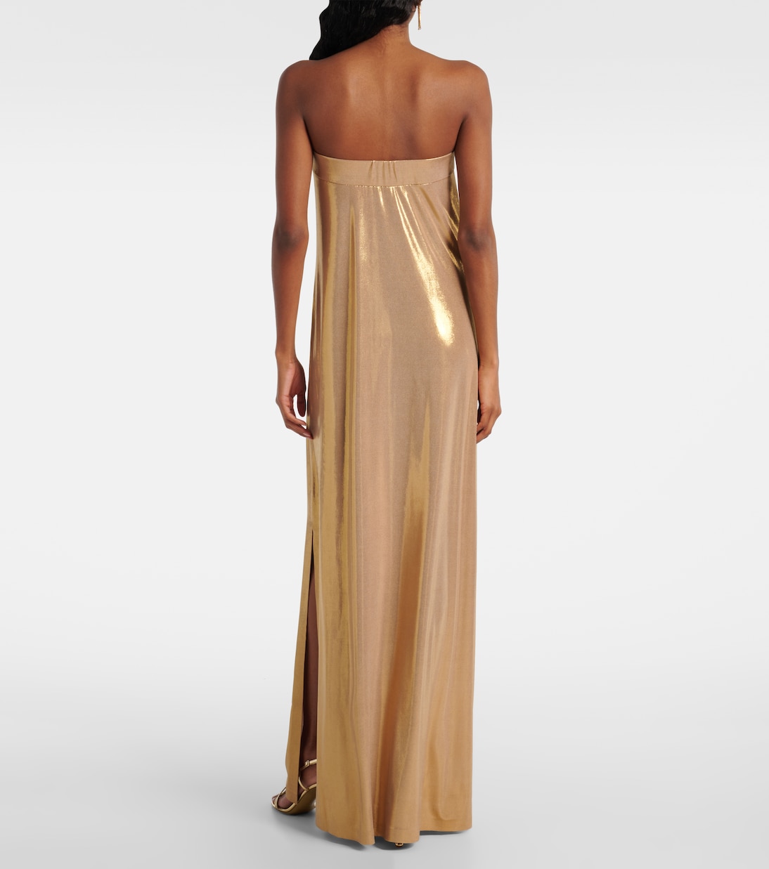 Glitter strapless gown | Norma Kamali