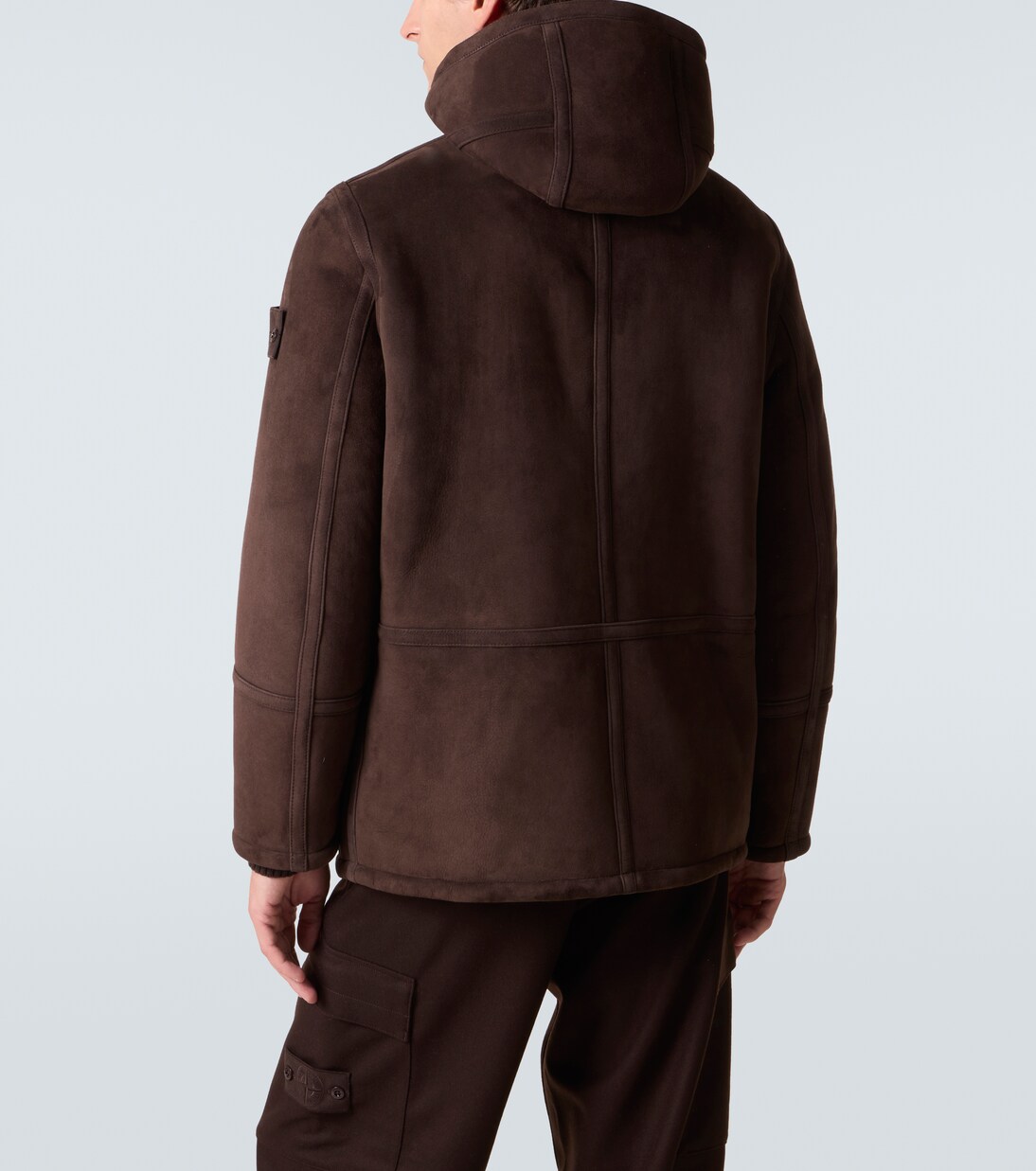 Ghost shearling-lined suede jacket | Stone Island