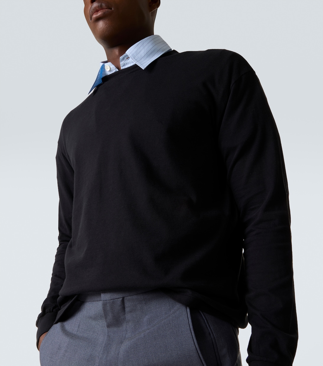 Longsleeve aus Baumwoll-Jersey | Auralee