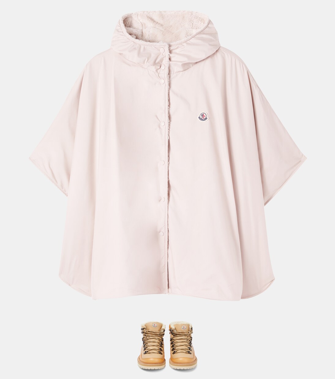 로고 리버서블 테디 케이프 | Moncler Enfant