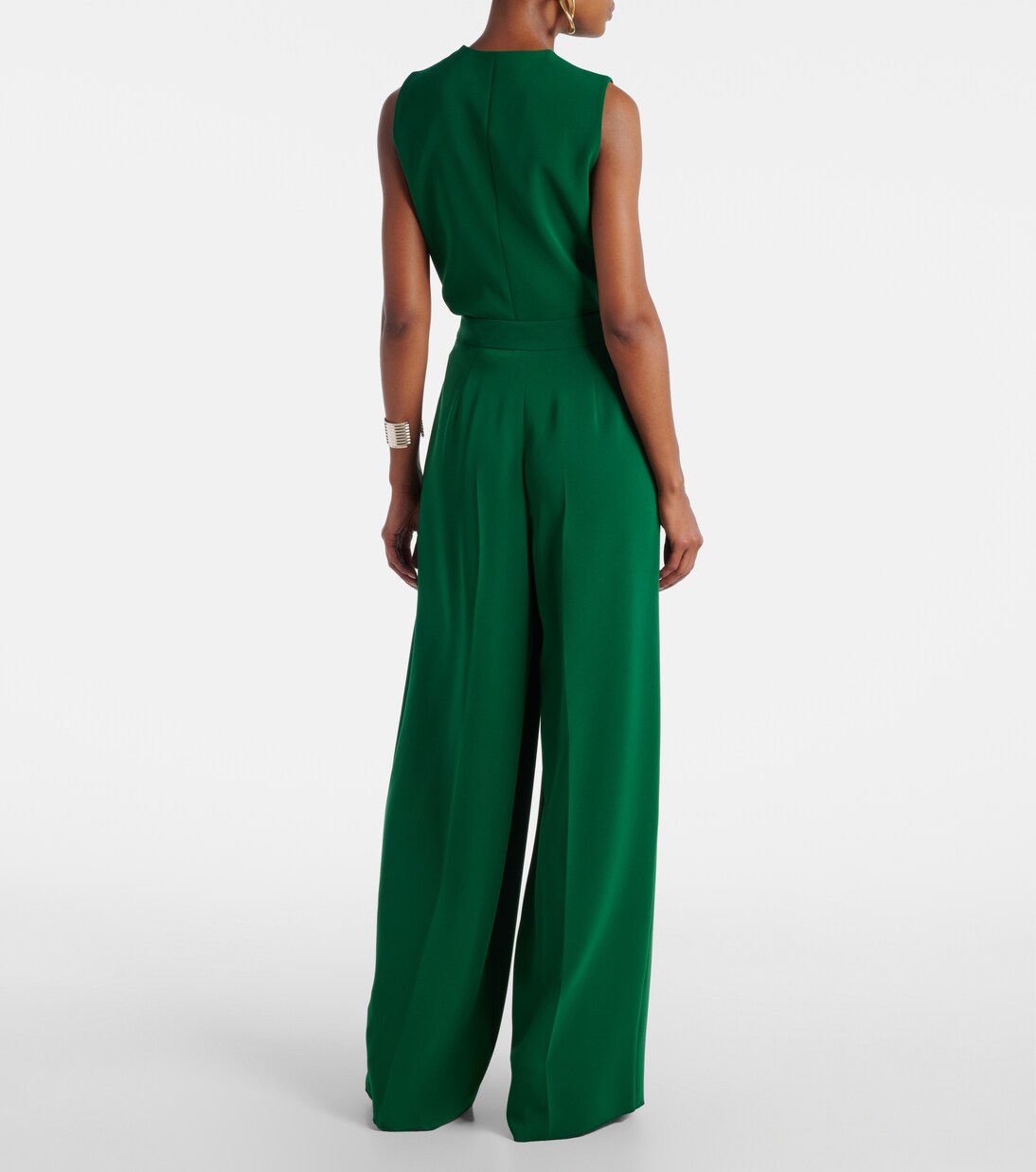 Weite High-Rise-Hose Laccato aus Cady | Max Mara