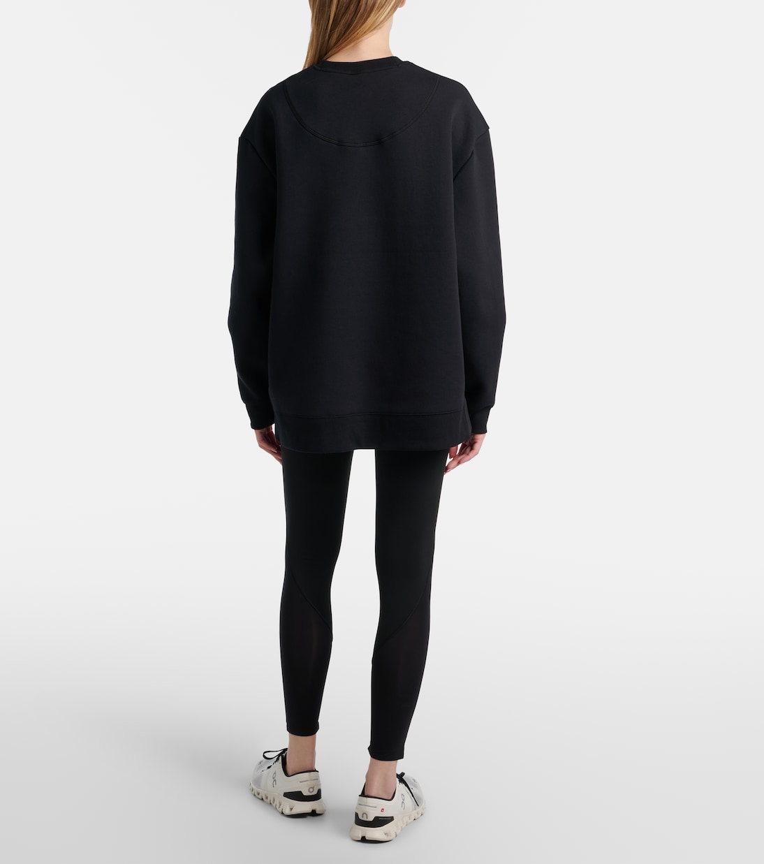 Logo cotton-blend jersey sweatshirt | Adidas by Stella McCartney