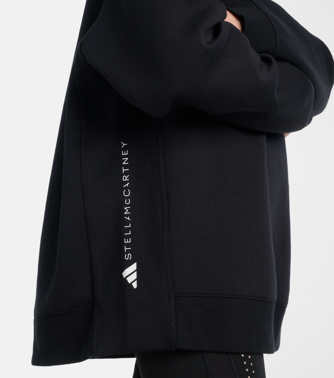Logo cotton-blend jersey sweatshirt | Adidas by Stella McCartney