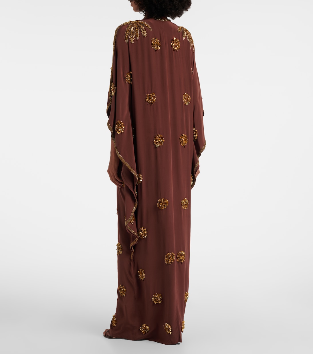 Verzierter Kaftan Mystical Gaucho aus Seide | Johanna Ortiz