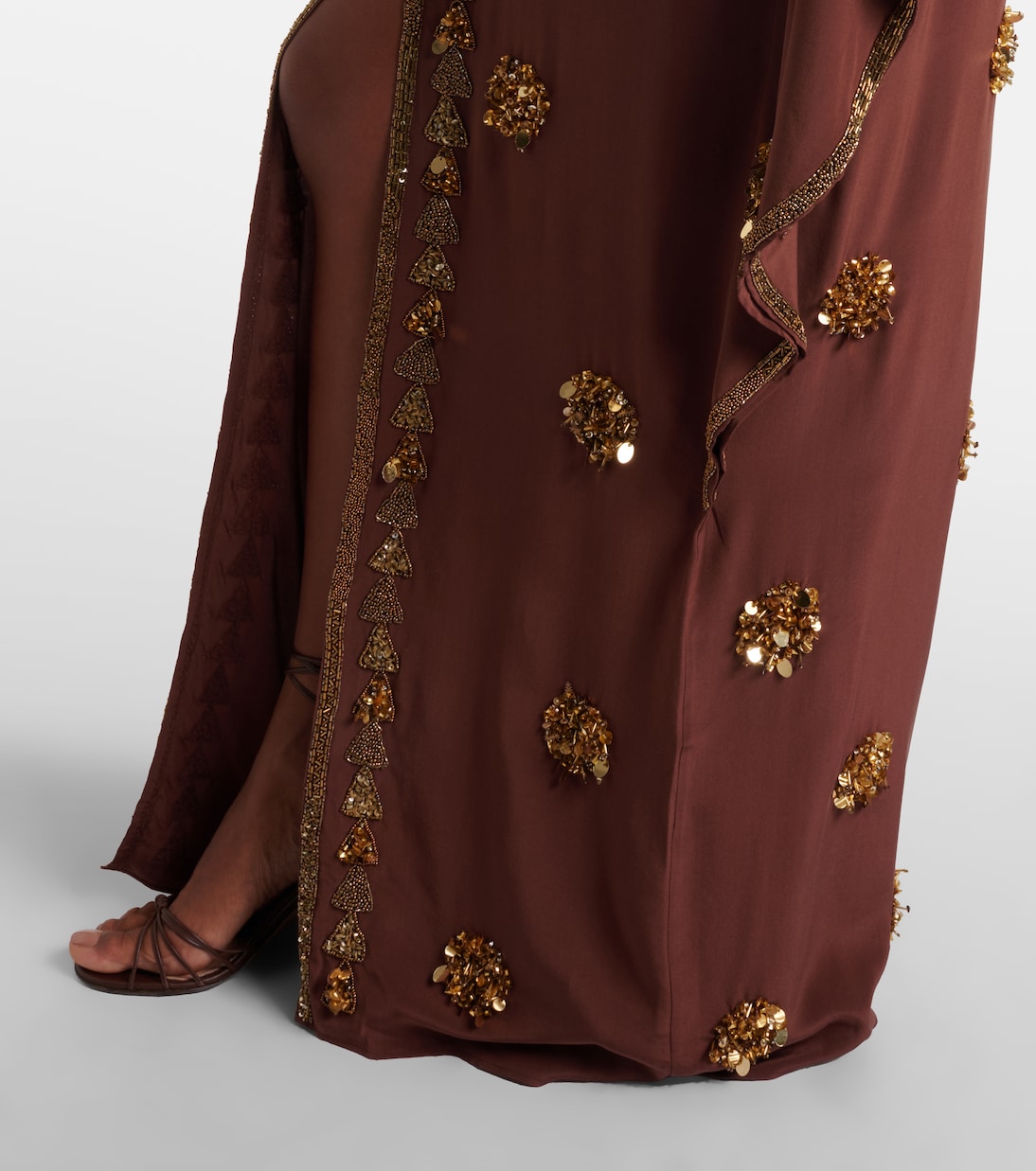 Verzierter Kaftan Mystical Gaucho aus Seide | Johanna Ortiz