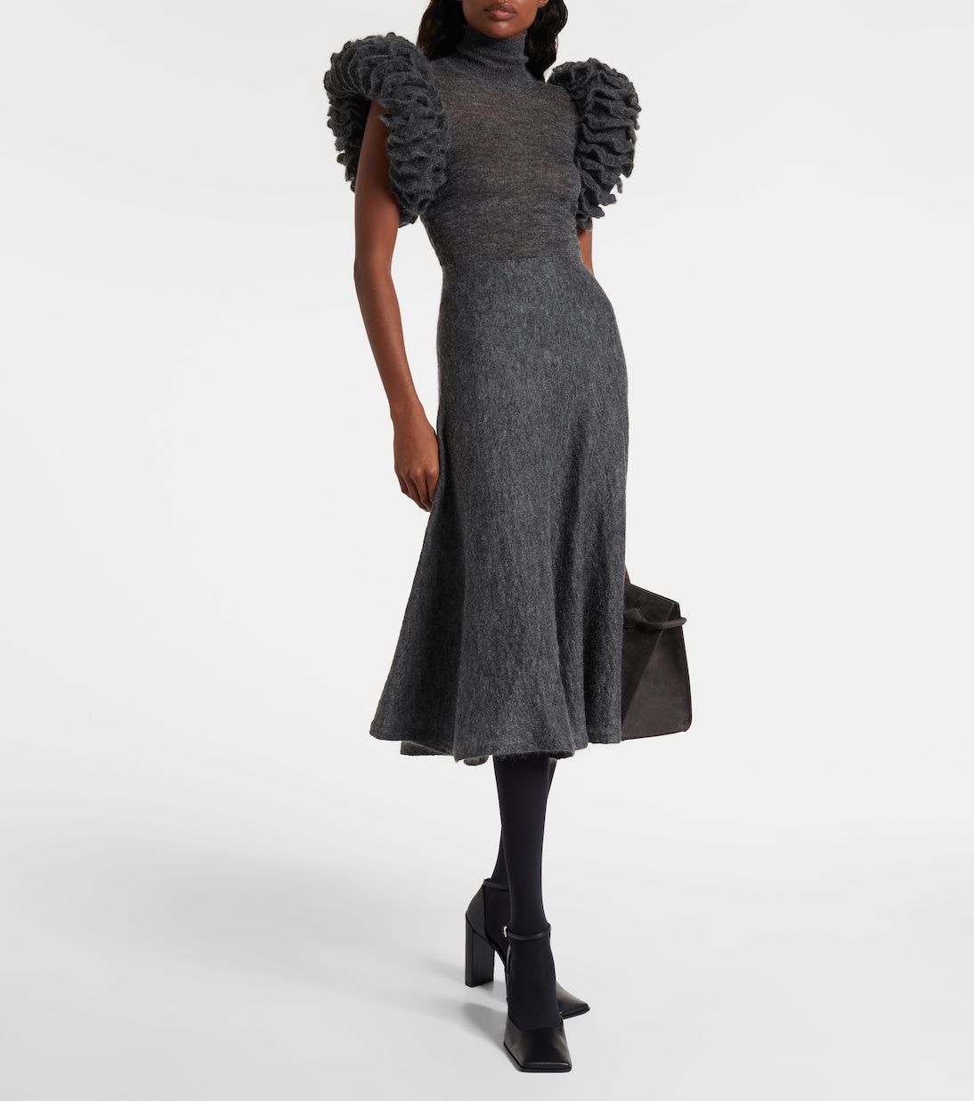 Ruffled mohair and wool-blend bodysuit | Alaïa