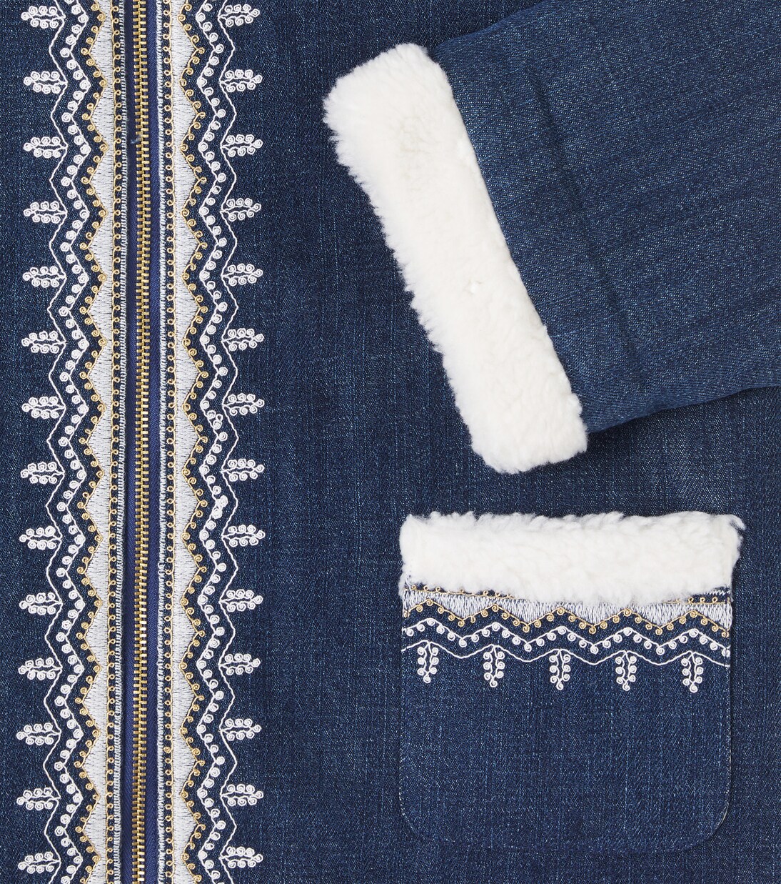 Chaqueta Melvette de denim bordada | Louise Misha
