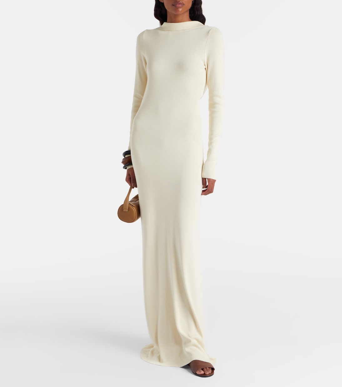 Elowen open-back silk-blend maxi dress | Aya Muse