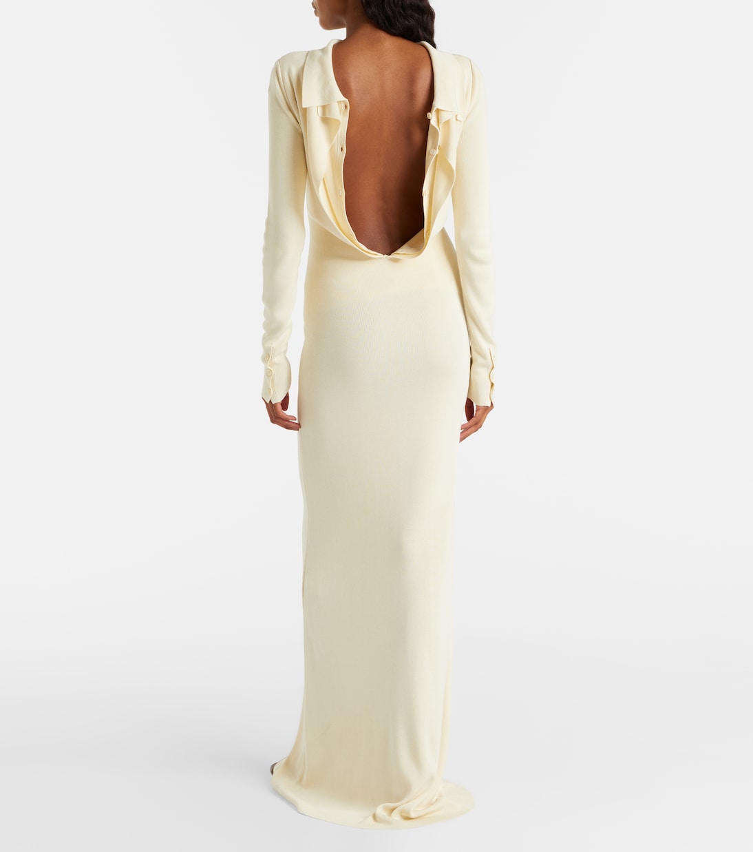 Elowen open-back silk-blend maxi dress | Aya Muse
