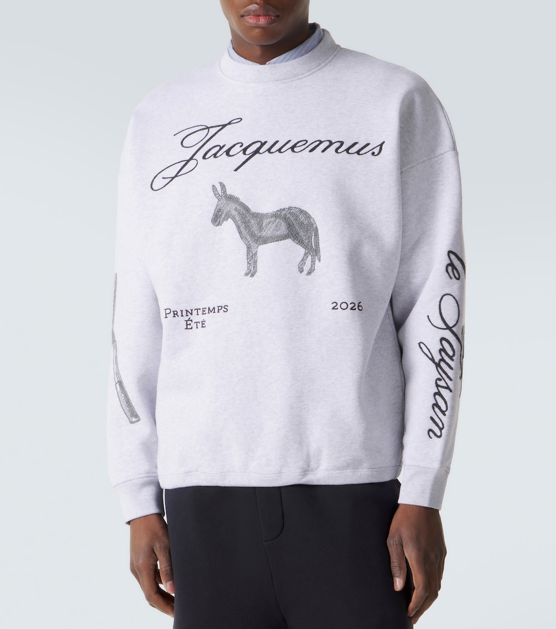 Besticktes Sweatshirt J aus Baumwolle | Jacquemus