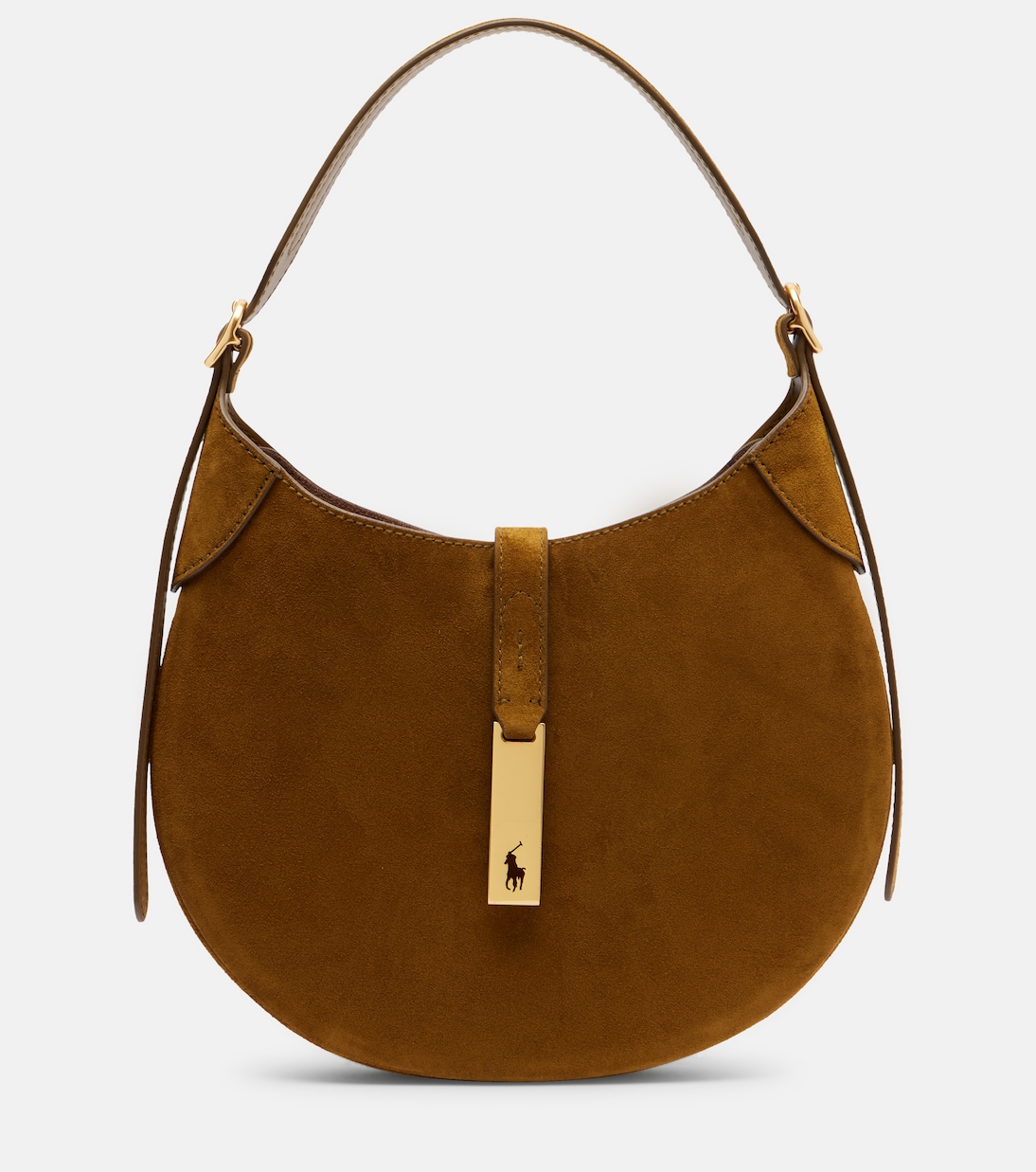 Schultertasche Polo ID Small aus Veloursleder | Polo Ralph Lauren