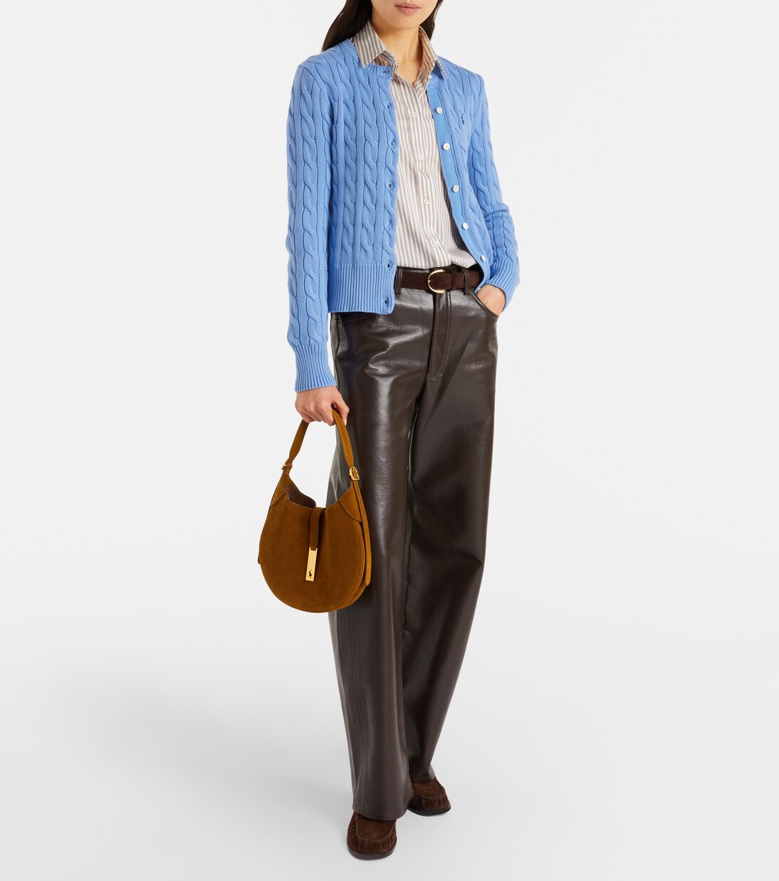 Schultertasche Polo ID Small aus Veloursleder | Polo Ralph Lauren