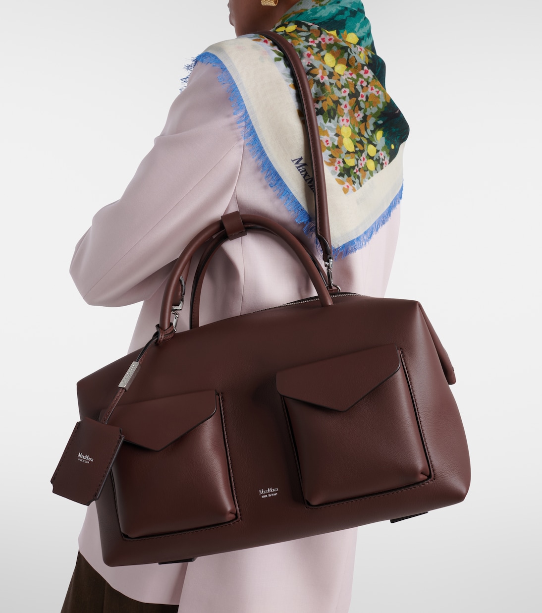 Large leather top-handle bag | Max Mara