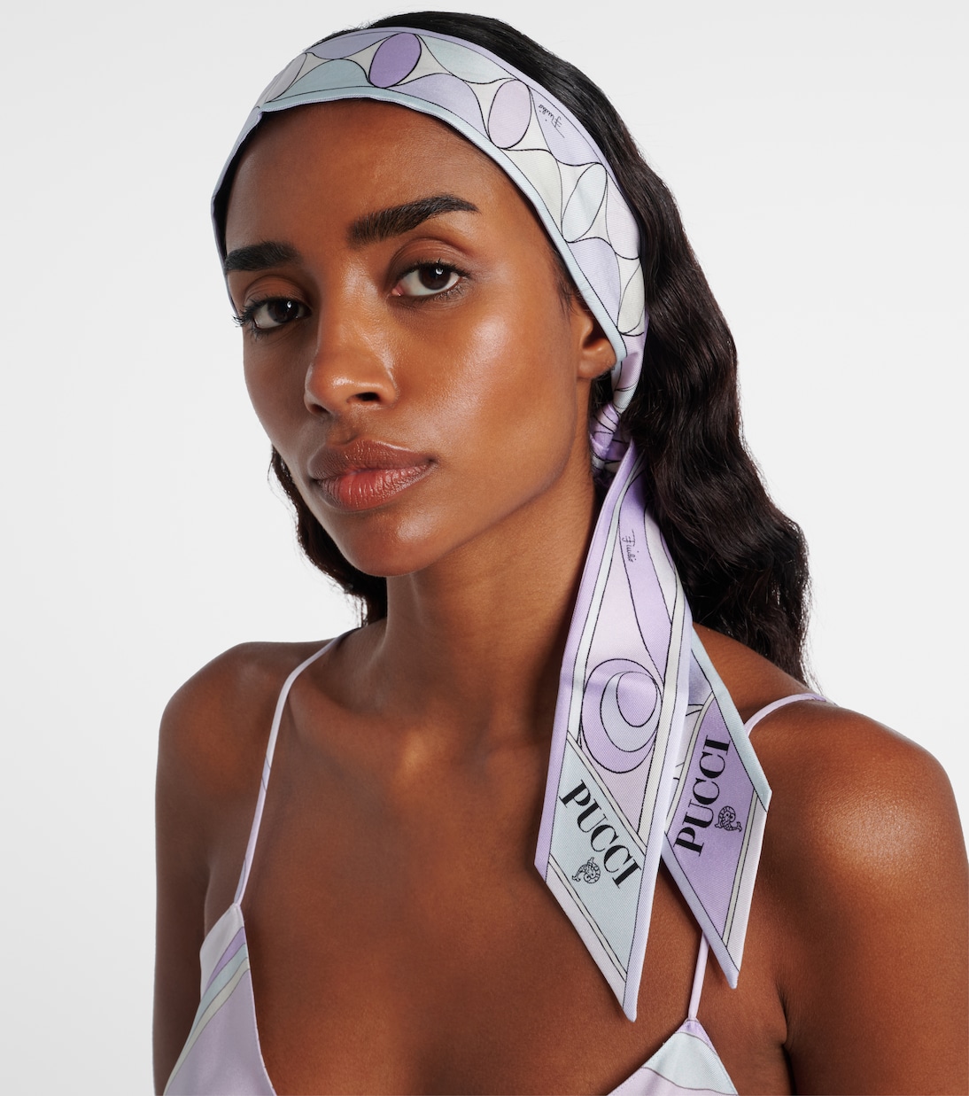 Manuba and Moiré silk twill scarf | Pucci