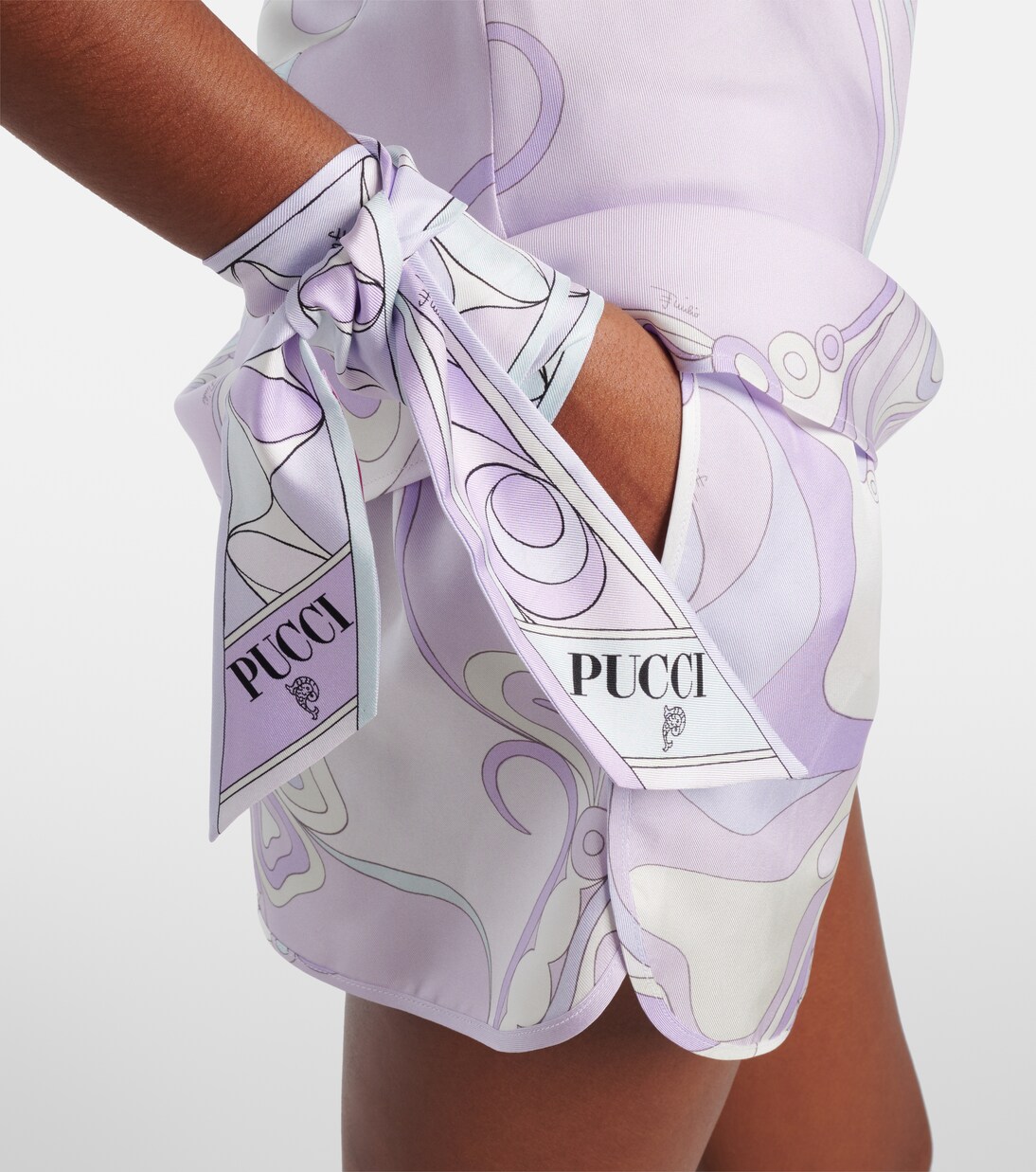 Manuba and Moiré silk twill scarf | Pucci