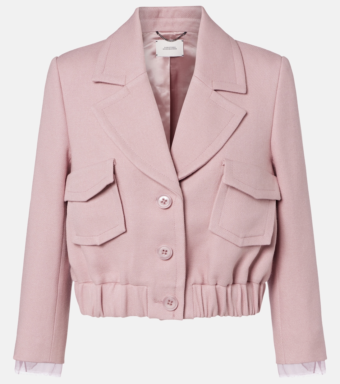 Layered Coolness organza-trimmed cropped jacket | Dorothee Schumacher