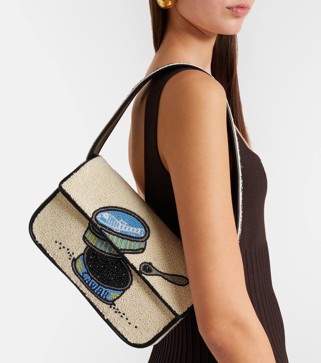 Tommy beaded shoulder bag | Staud