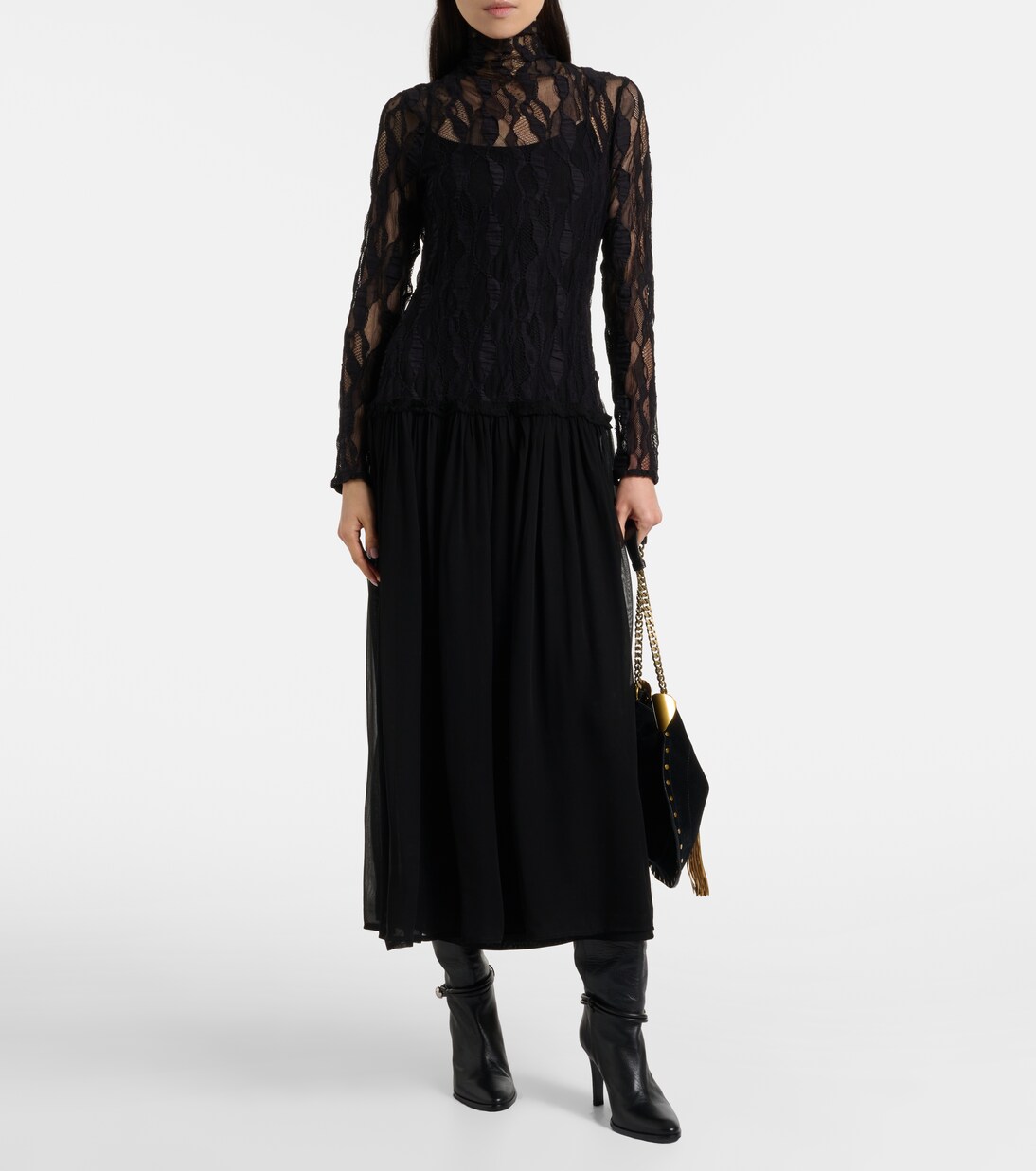 Sybil lace and chiffon maxi dress | Ulla Johnson