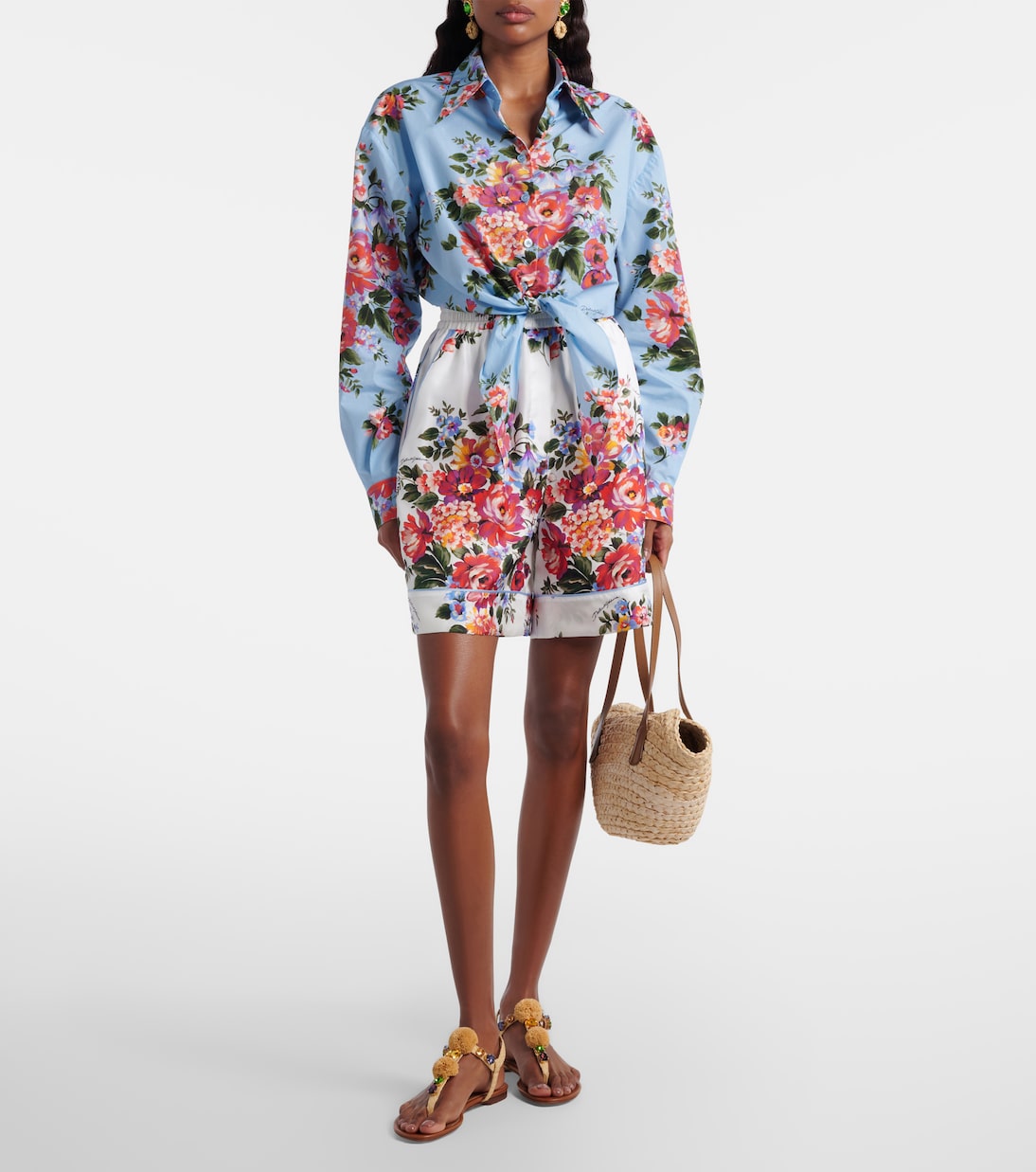 Floral silk twill Bermuda shorts | Dolce&Gabbana