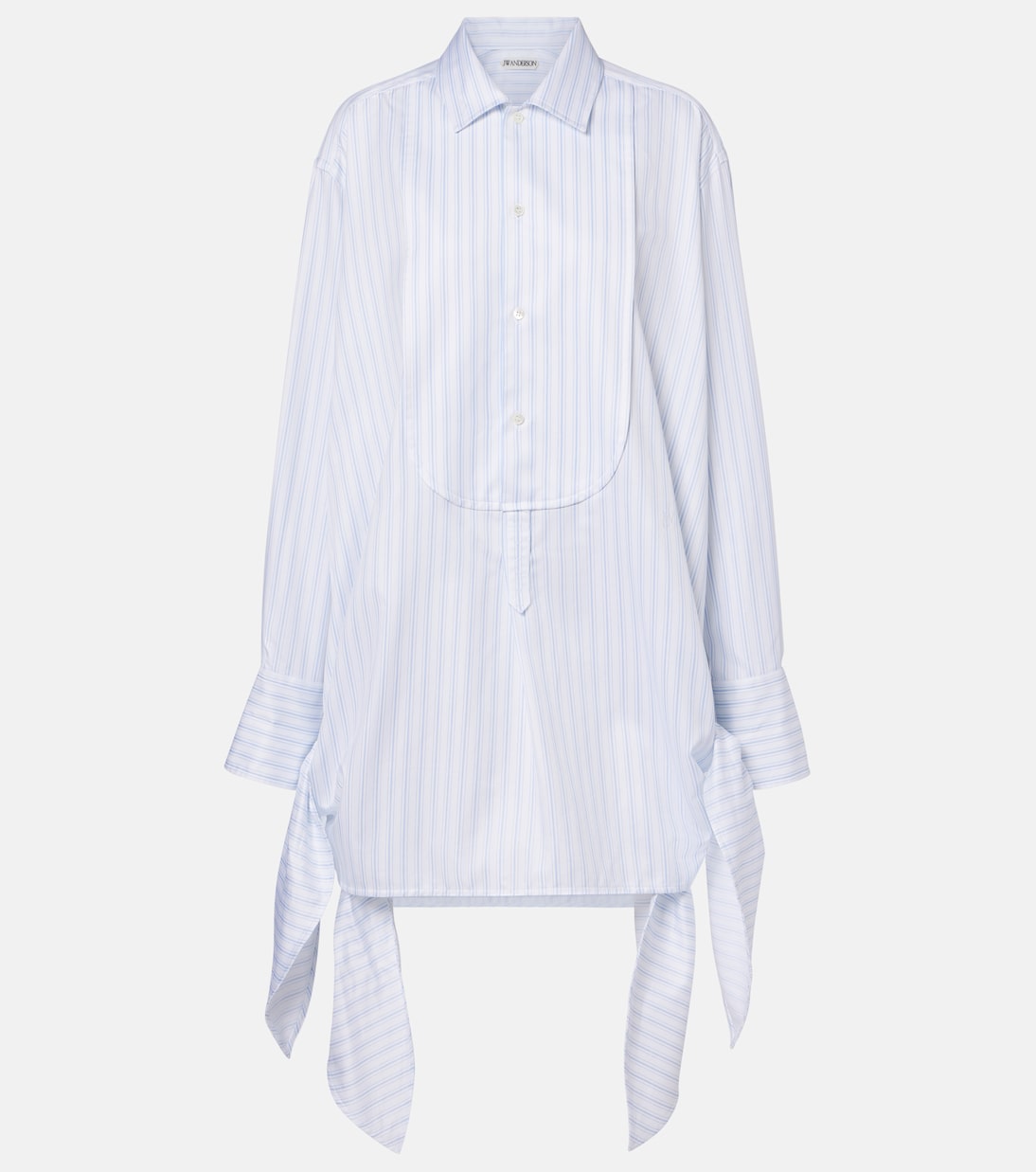Vestido corto de algodón a rayas | JW Anderson