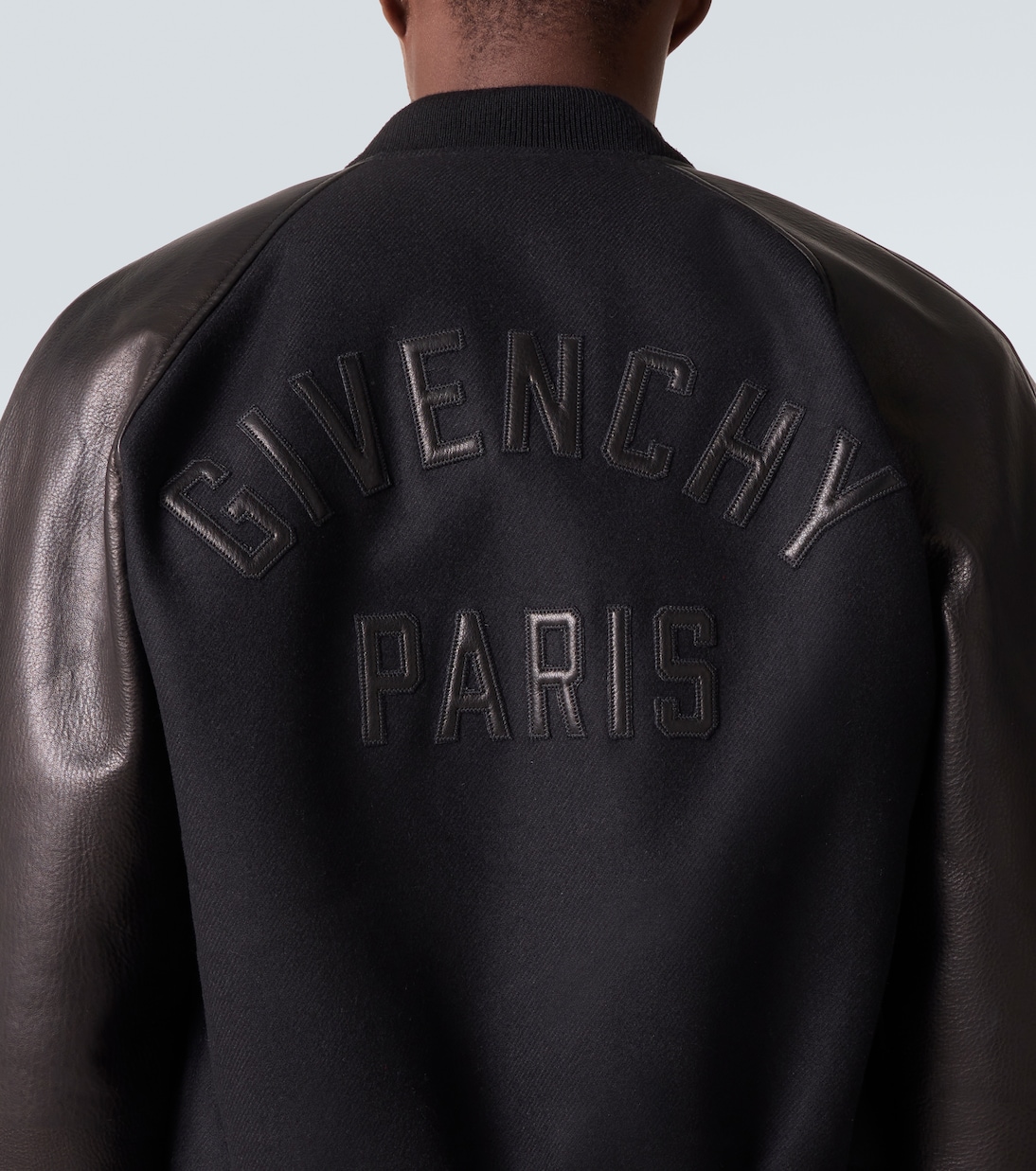 皮革边饰羊毛飞行员夹克 | Givenchy