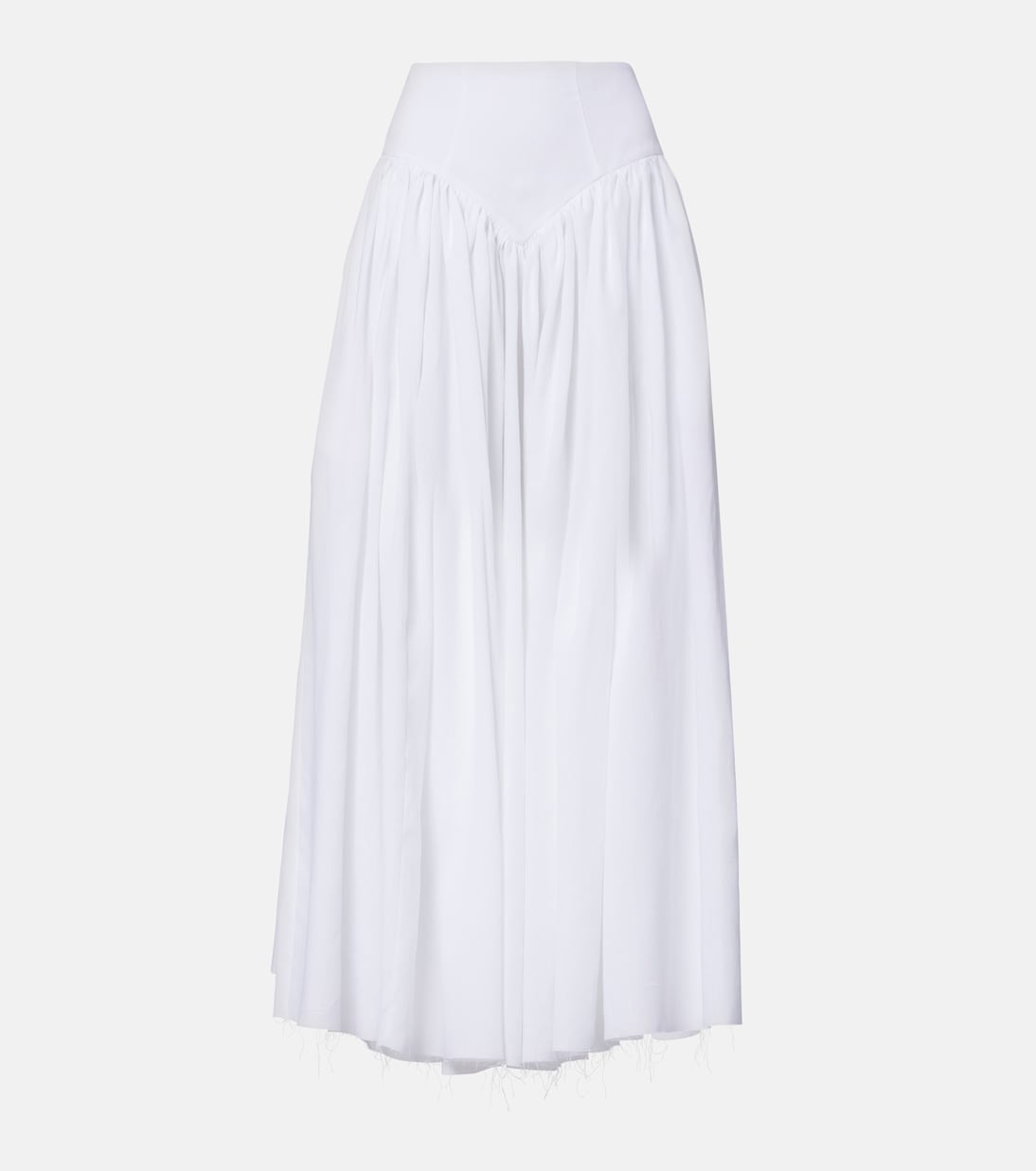 Falda larga Juniper de lino fruncida | Gabriela Hearst