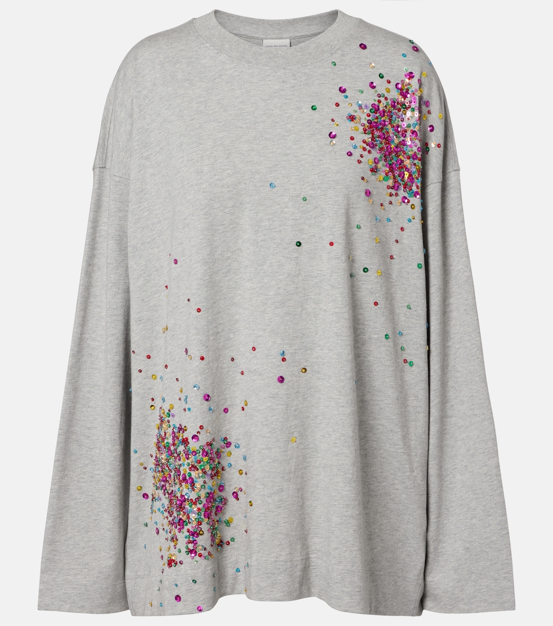 Embellished cotton jersey T-shirt | Dries Van Noten