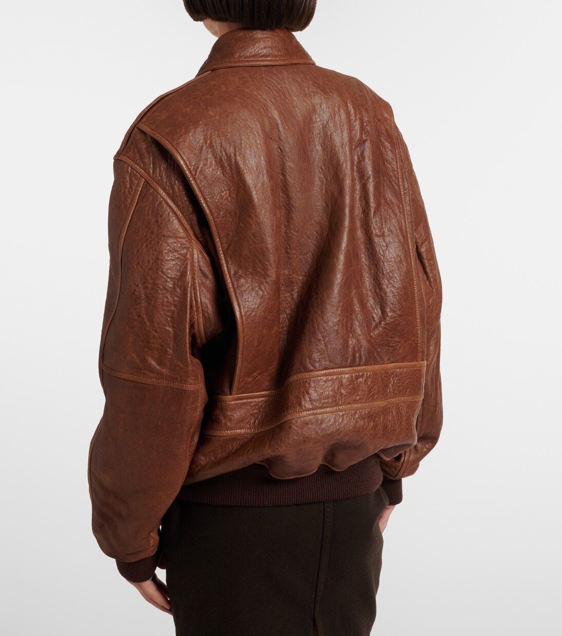Padded leather blouson jacket | Saint Laurent