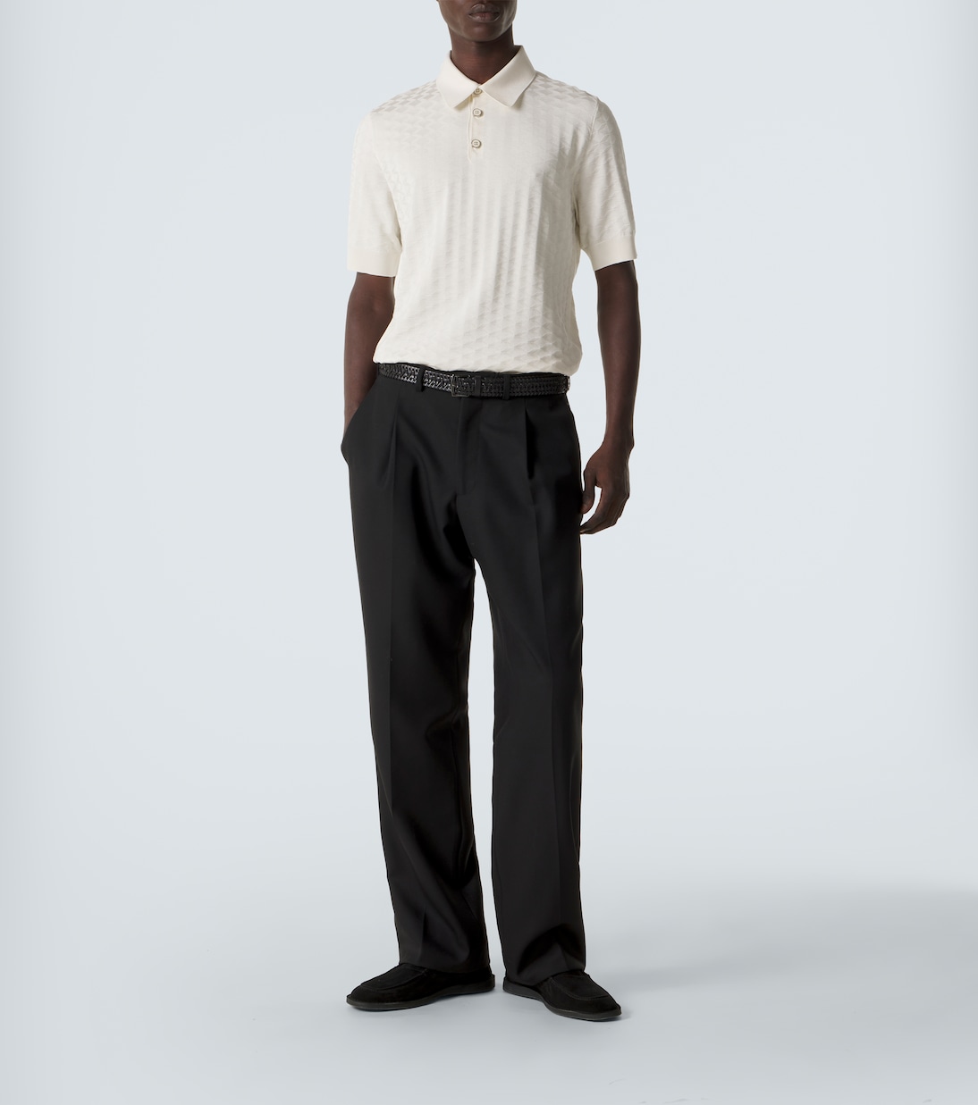 DG knitted silk polo shirt | Dolce&Gabbana
