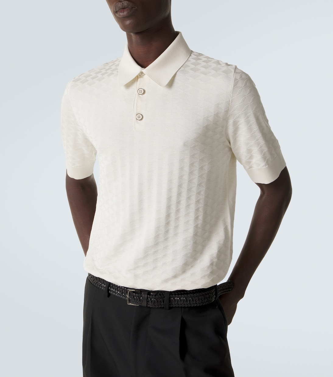 DG knitted silk polo shirt | Dolce&Gabbana