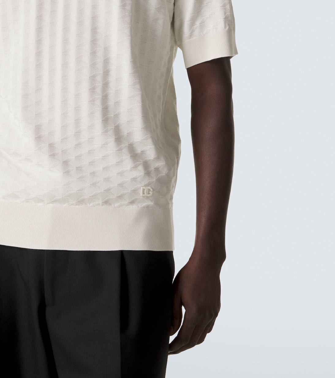 DG knitted silk polo shirt | Dolce&Gabbana