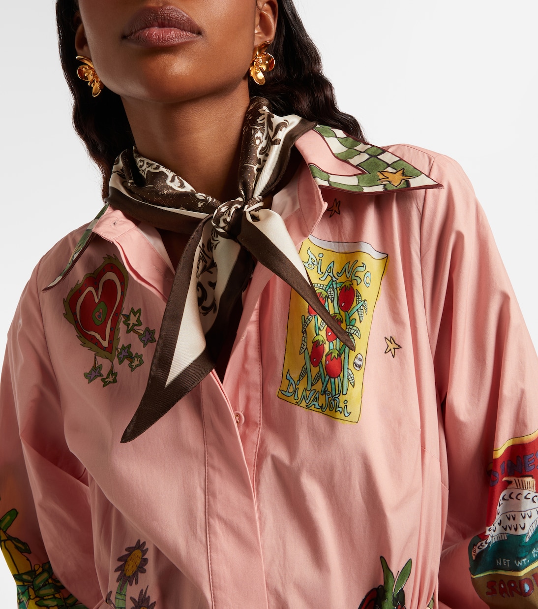 Violet floral silk scarf | Alémais