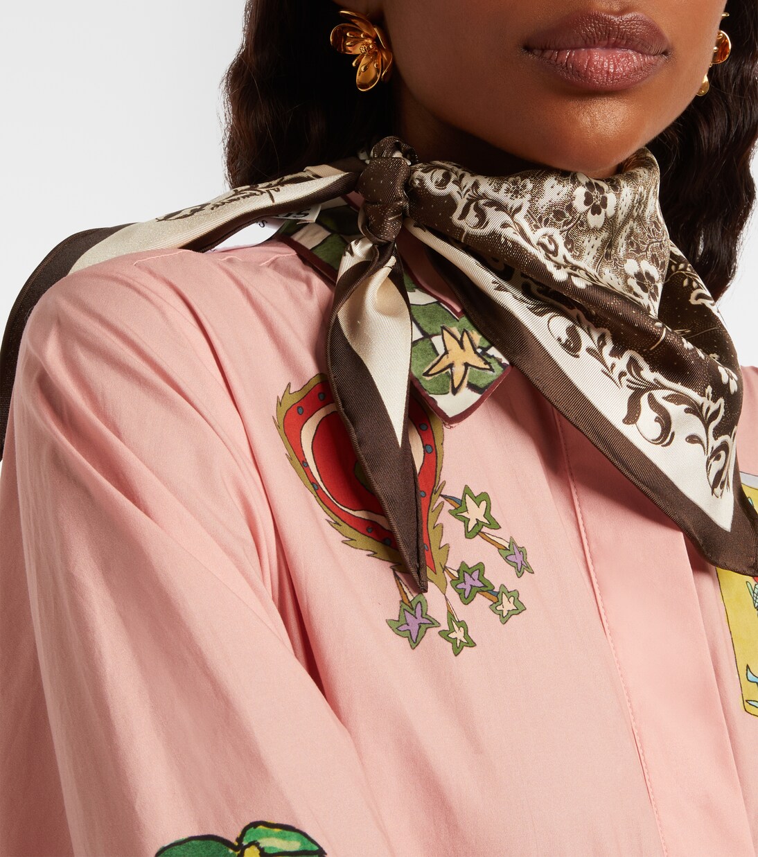 Violet floral silk scarf | Alémais