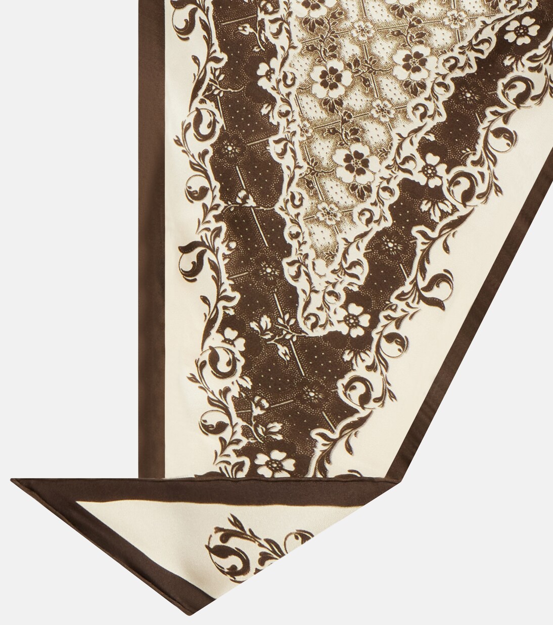 Violet floral silk scarf | Alémais