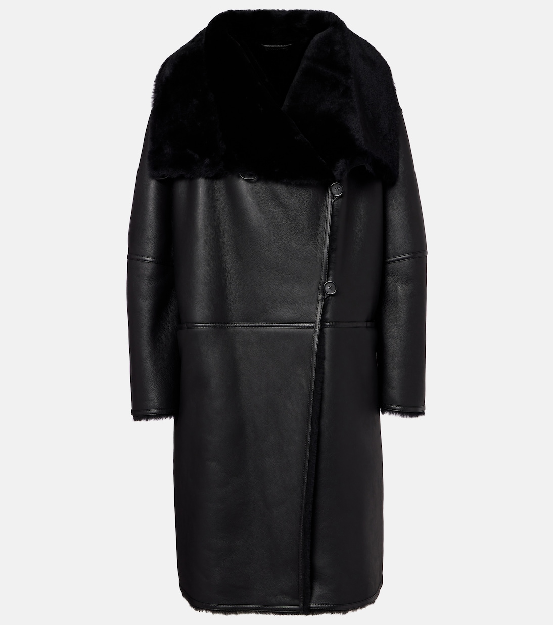 Shearling-lined leather coat | Toteme