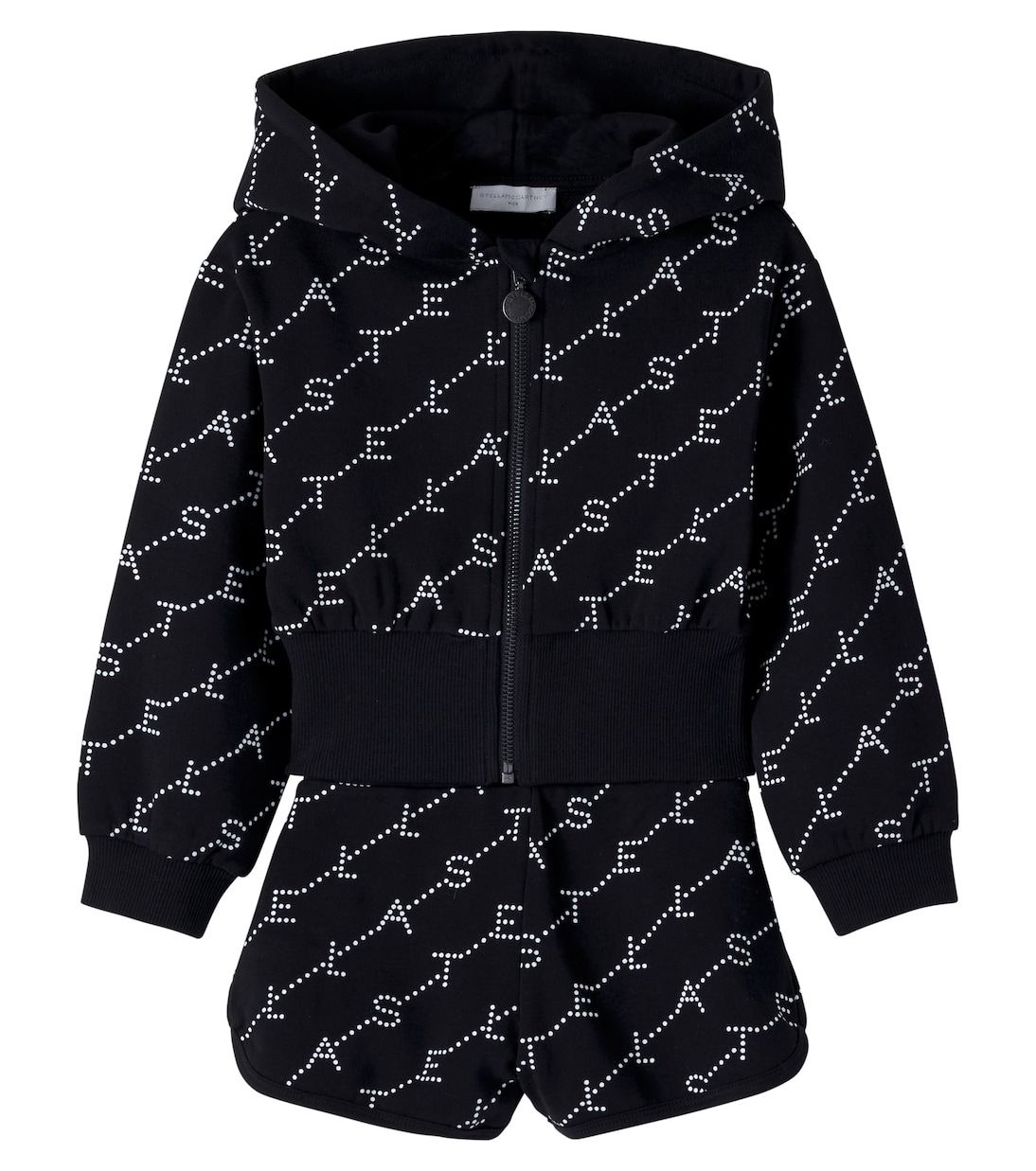 Logo cotton fleece hoodie and shorts set | Stella McCartney Kids