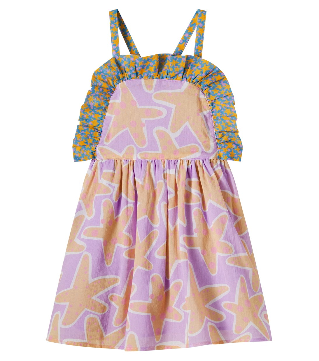 Ruffled printed cotton dress | Stella McCartney Kids