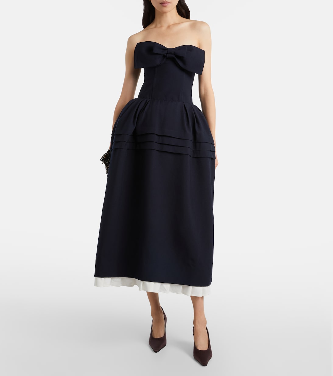 Midikleid aus Wolle und Seide  | Shushu/Tong