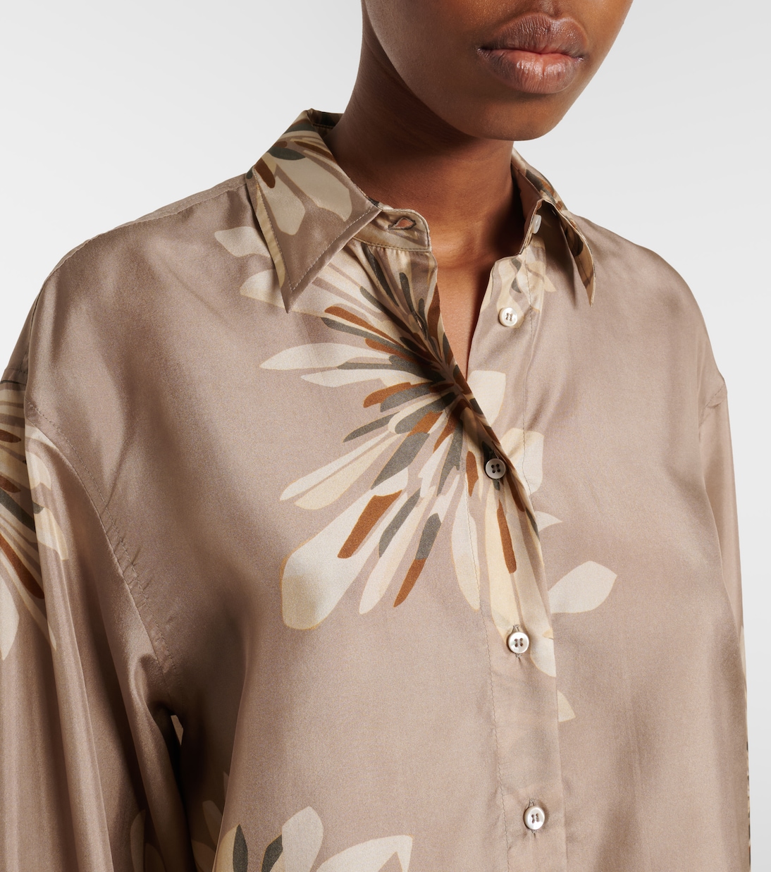 Floral silk shirt | Brunello Cucinelli