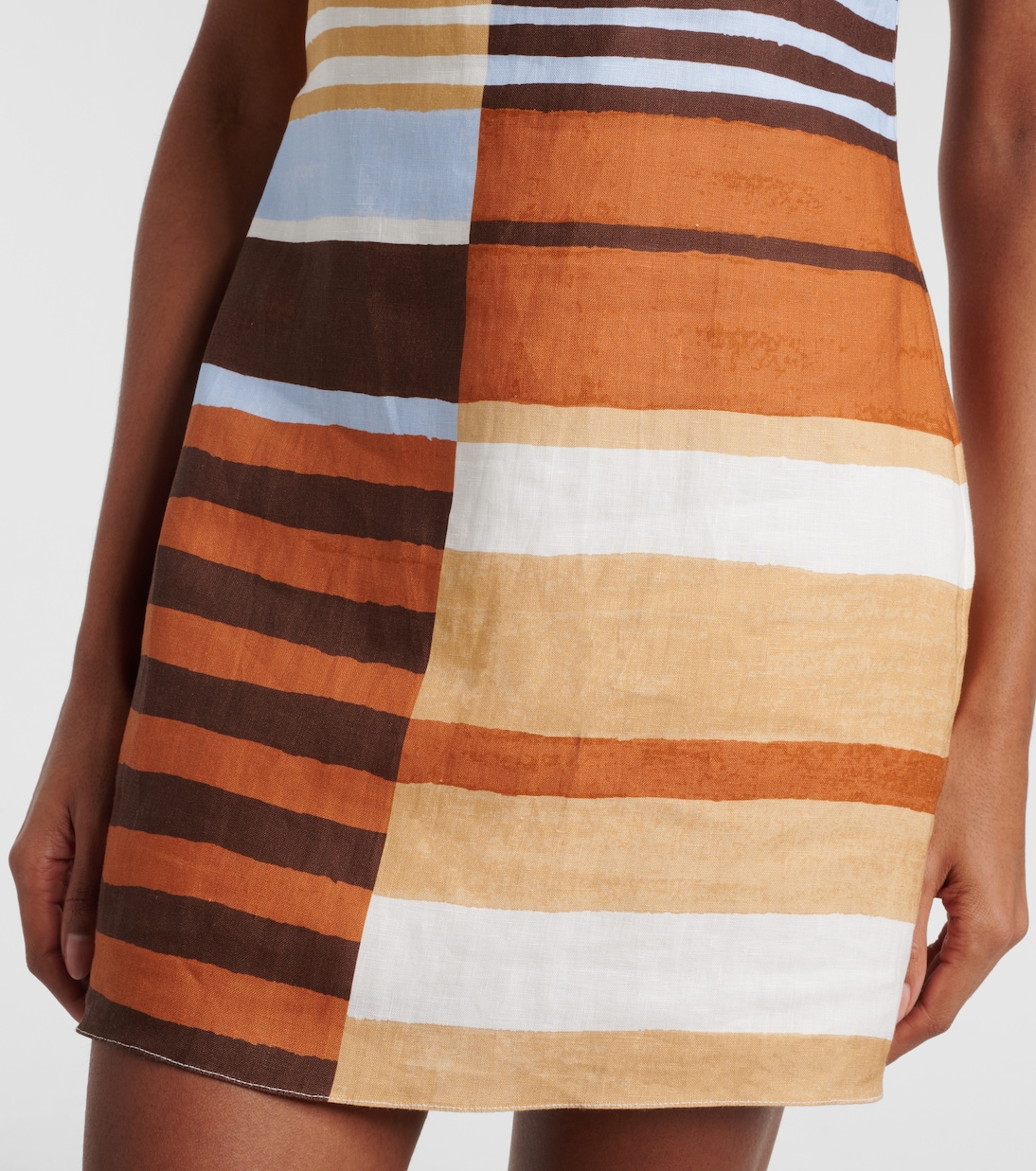 Siela striped linen minidress | Cala de la Cruz