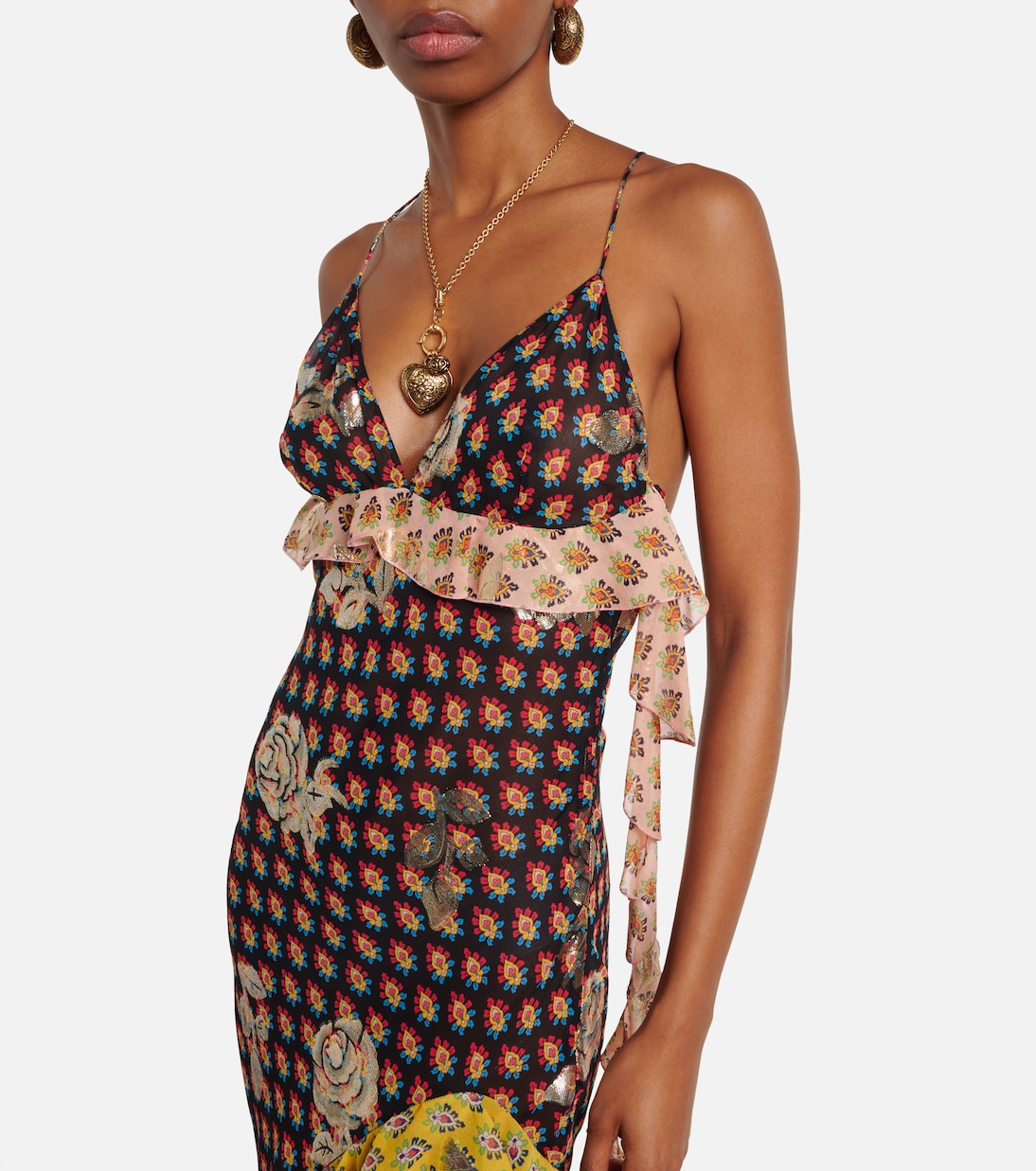 Vestido largo en mezcla de seda floral | Etro